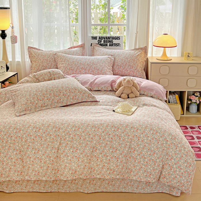 91家纺网 家纺一手货源 找家纺 欢博莱  2025新款仿纯棉四件套学生宿舍三件套单被套 太妃糖-绿