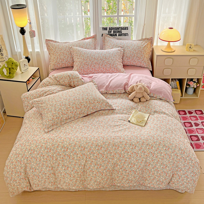 91家纺网 家纺一手货源 找家纺 欢博莱  2025新款仿纯棉四件套学生宿舍三件套单被套 太妃糖-绿