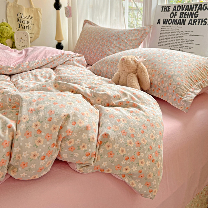 91家纺网 家纺一手货源 找家纺 欢博莱  2025新款仿纯棉四件套学生宿舍三件套单被套 太妃糖-绿