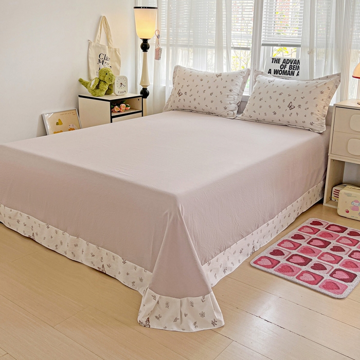 91家纺网 家纺一手货源 找家纺 欢博莱  2025新款仿纯棉四件套学生宿舍三件套单被套 香妃