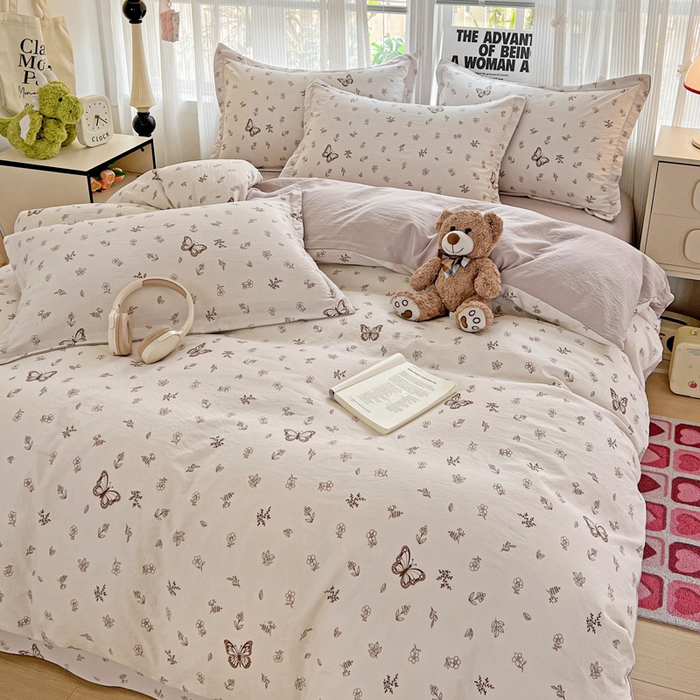 91家纺网 家纺一手货源 找家纺 欢博莱  2025新款仿纯棉四件套学生宿舍三件套单被套 香妃