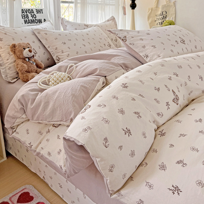 91家纺网 家纺一手货源 找家纺 欢博莱  2025新款仿纯棉四件套学生宿舍三件套单被套 香妃