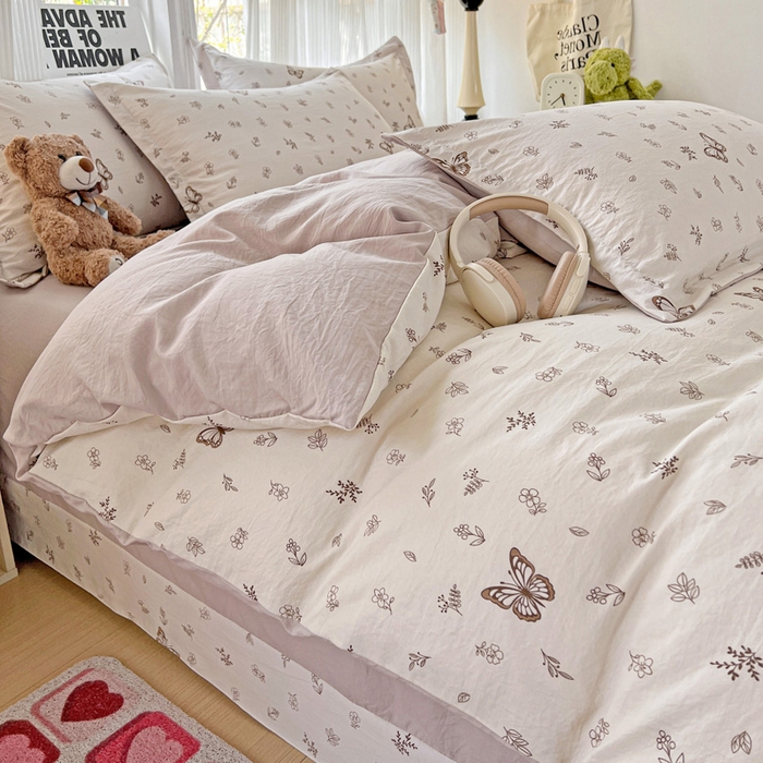 91家纺网 家纺一手货源 找家纺 欢博莱  2025新款仿纯棉四件套学生宿舍三件套单被套 香妃