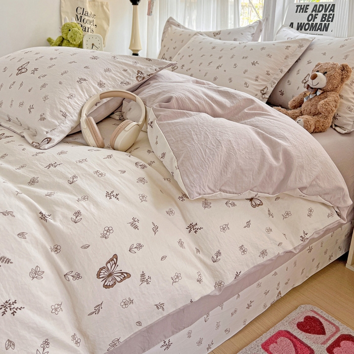 91家纺网 家纺一手货源 找家纺 欢博莱  2025新款仿纯棉四件套学生宿舍三件套单被套 香妃