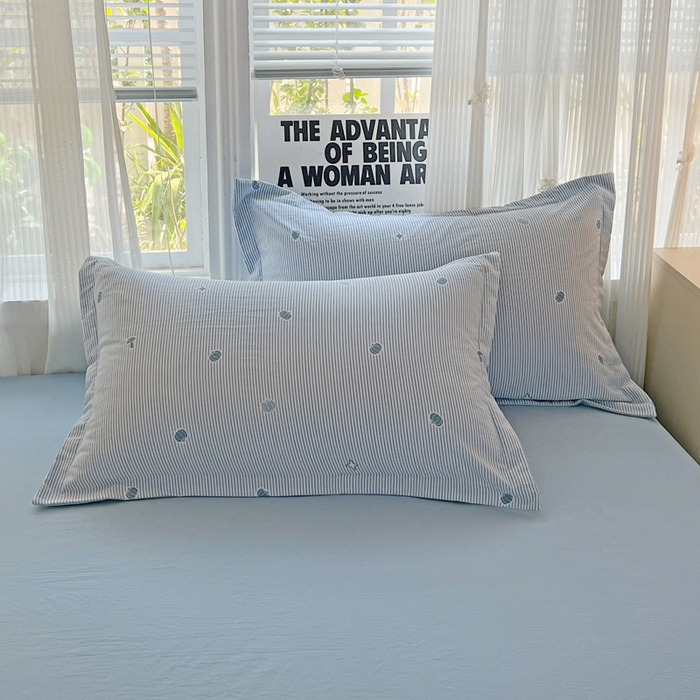 91家纺网 家纺一手货源 找家纺 欢博莱  2025新款仿纯棉四件套学生宿舍三件套单被套 小南瓜-蓝