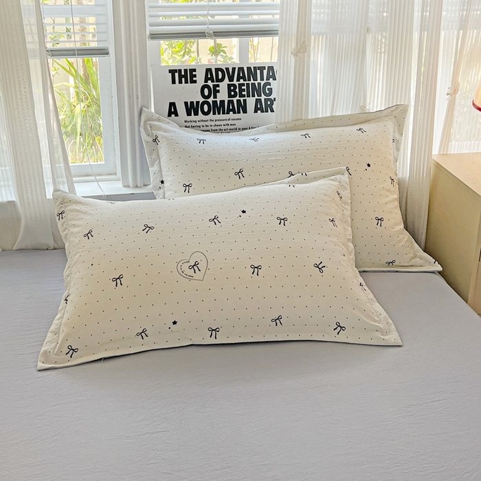 91家纺网 家纺一手货源 找家纺 欢博莱  2025新款仿纯棉四件套学生宿舍三件套单被套 依恋-米