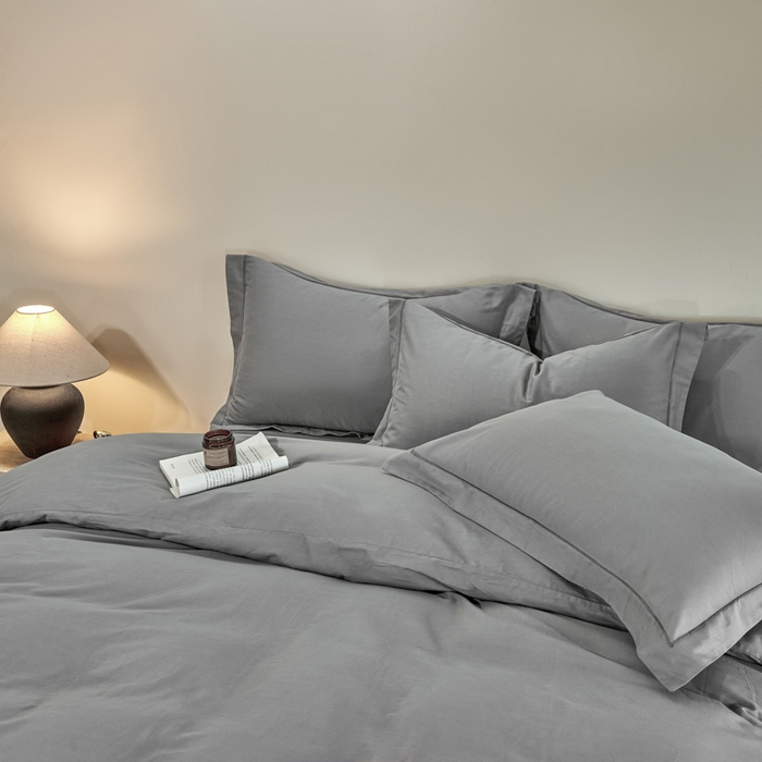 91家纺网 家纺一手货源 找家纺 憨豆家纺 2026新款全棉磨毛四件套正宗加厚长绒棉贡缎100%纯棉四件套（含买家秀）莫兰迪 莫兰迪-高级灰