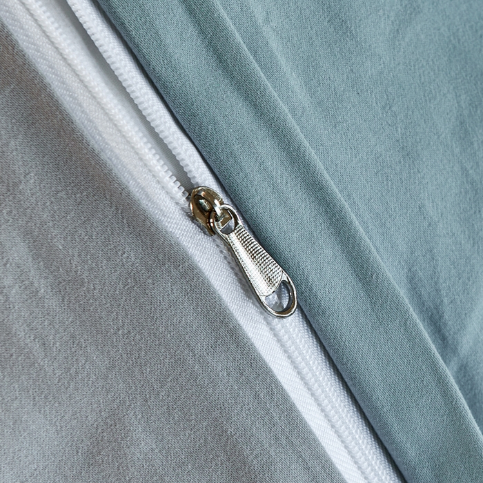 91家纺网 家纺一手货源 找家纺 憨豆家纺 2026新款全棉磨毛四件套正宗加厚长绒棉贡缎100%纯棉四件套（含买家秀）莫兰迪 莫兰迪-雾蓝拼浅灰