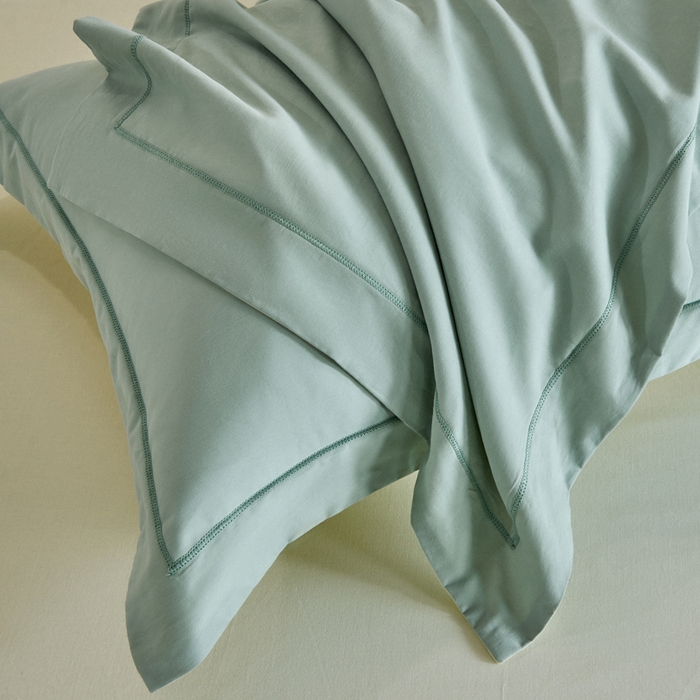 91家纺网 家纺一手货源 找家纺 憨豆家纺 2026新款全棉磨毛四件套正宗加厚长绒棉贡缎100%纯棉四件套（含买家秀）莫兰迪 莫兰迪-甘草绿拼奶昔黄