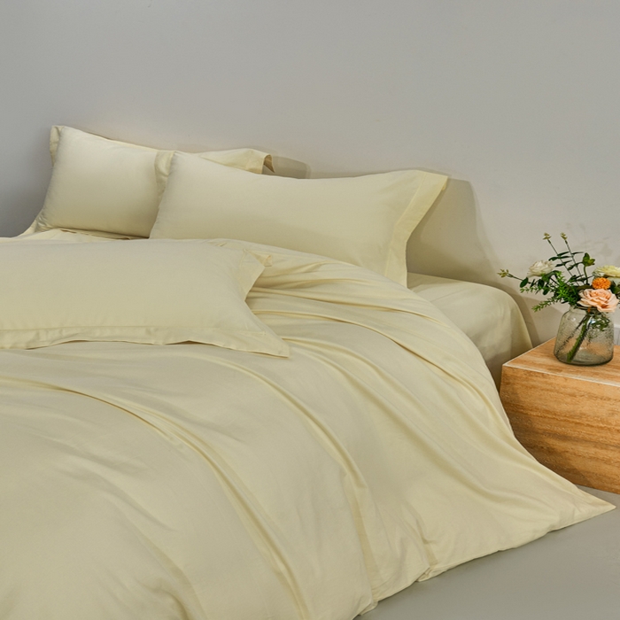 91家纺网 家纺一手货源 找家纺 憨豆家纺 2026新款全棉磨毛四件套正宗加厚长绒棉贡缎100%纯棉四件套（含买家秀）莫兰迪 莫兰迪-奶昔黄