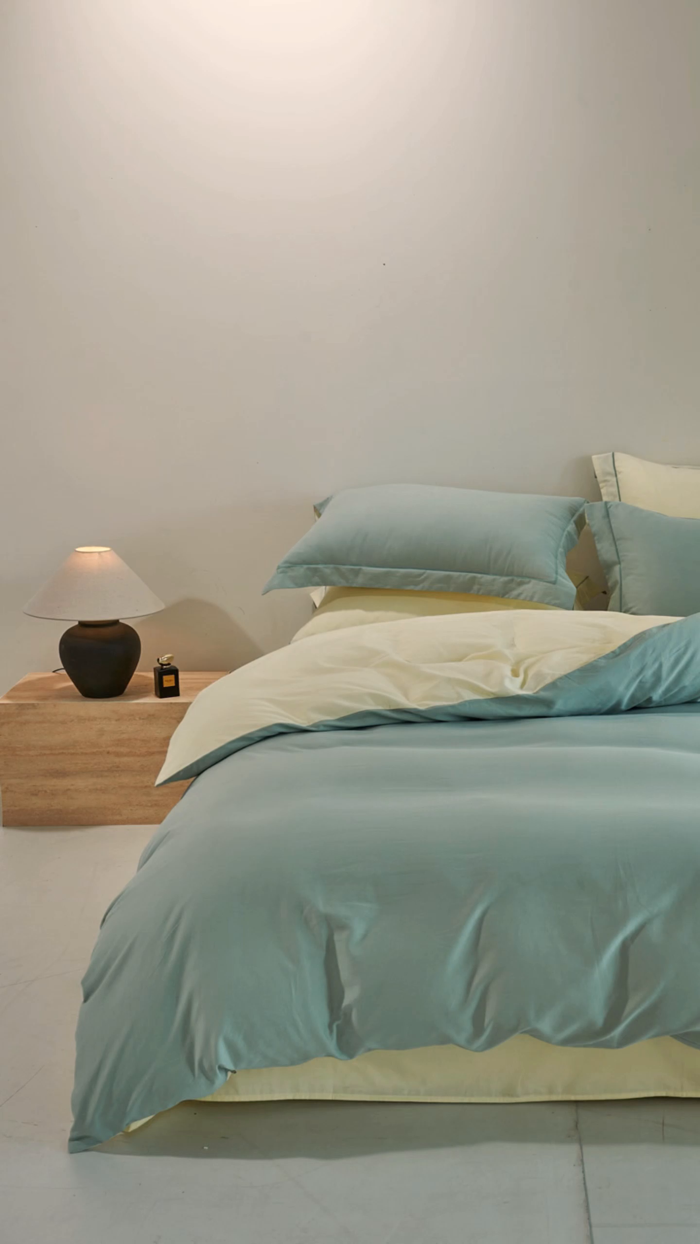 91家纺网 家纺一手货源 找家纺 憨豆家纺 2026新款全棉磨毛四件套正宗加厚长绒棉贡缎100%纯棉四件套（含买家秀）莫兰迪 莫兰迪-甘草绿拼奶昔黄