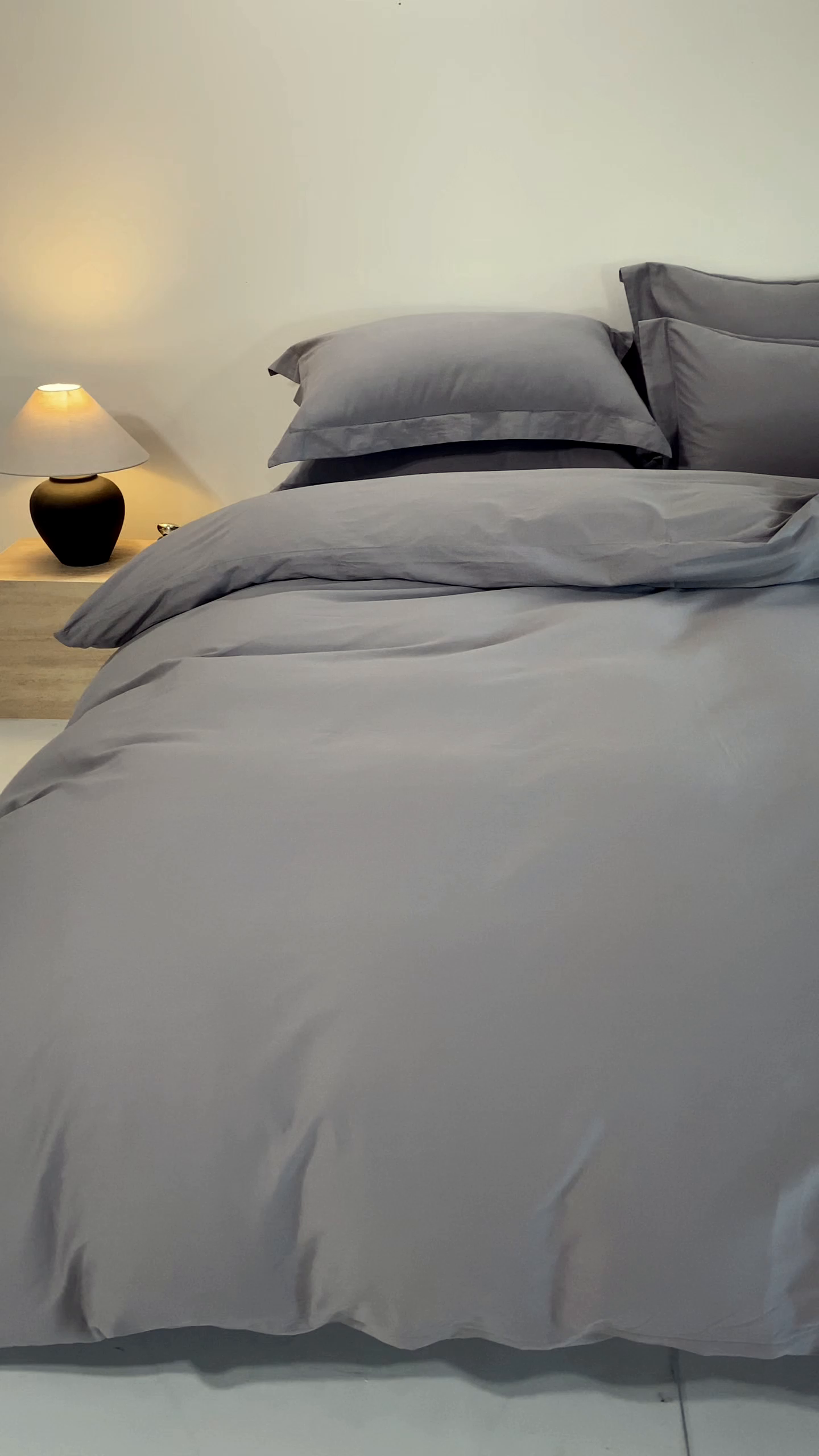 91家纺网 家纺一手货源 找家纺 沃尔居 2025新款全棉磨毛四件套正宗加厚长绒棉贡缎100%纯棉四件套（含买家秀）-莫兰迪 莫兰迪-高级灰