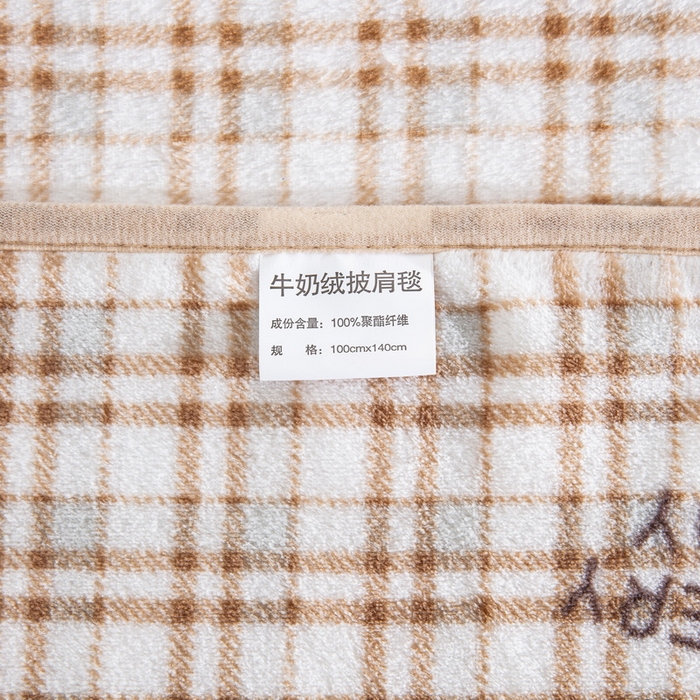 91家纺网 家纺一手货源 找家纺 卉晨毛毯 2025爆款加厚潮人牛奶绒空调毯披肩毯午睡毛毯格栅仔