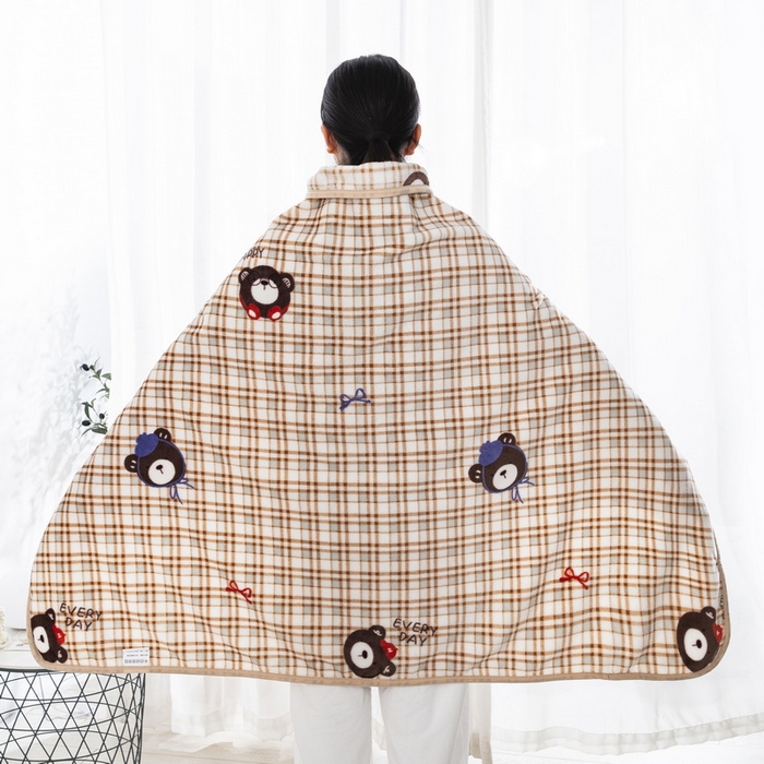 卉晨毛毯 2025爆款加厚潮人牛奶绒空调毯披肩毯午睡毛毯格栅仔