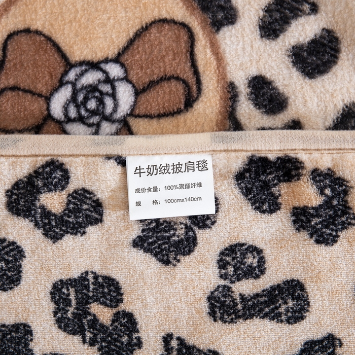 91家纺网 家纺一手货源 找家纺 卉晨毛毯 2025爆款加厚潮人牛奶绒空调毯披肩毯午睡毛毯美洲豹