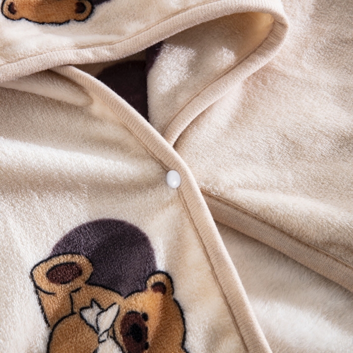 91家纺网 家纺一手货源 找家纺 卉晨毛毯 2025爆款加厚潮人牛奶绒空调毯披肩毯午睡毛毯幸运熊