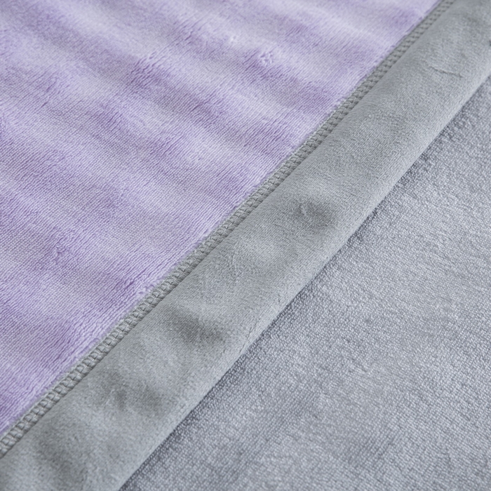 91家纺网 家纺一手货源 找家纺 卉晨家纺 2025新款牛奶绒纯色小泡泡复合毯 香芋紫