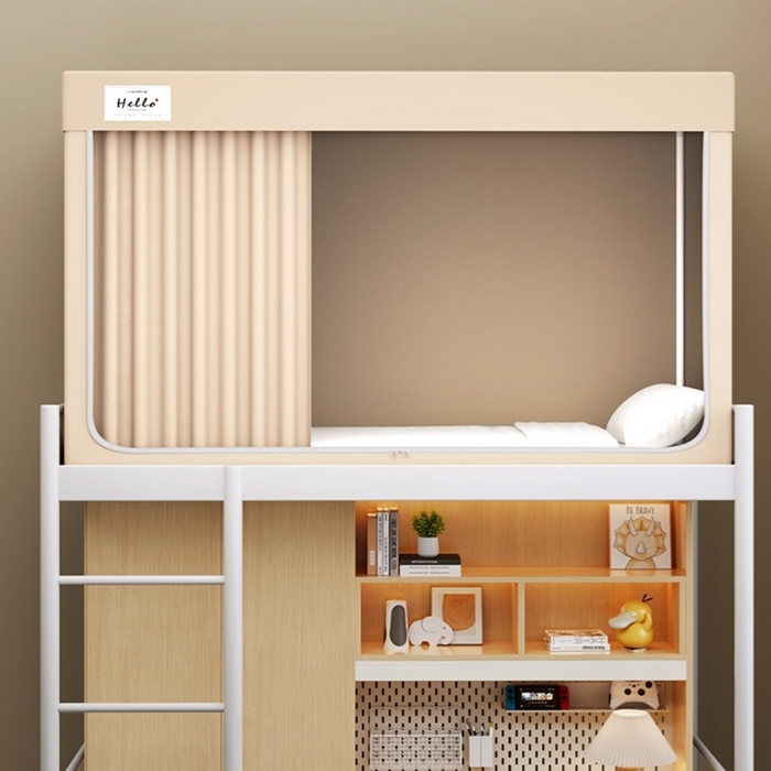 91家纺网 家纺一手货源 找家纺 （总）青竹苑 2025新款织标印花纯色强遮光坐床学生蚊帐