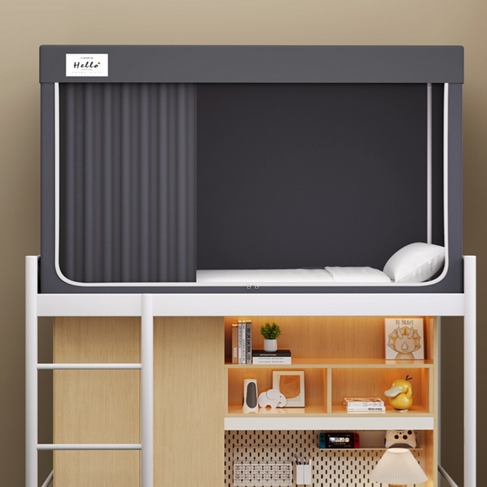 91家纺网 家纺一手货源 找家纺 （总）青竹苑 2025新款织标印花纯色强遮光坐床学生蚊帐