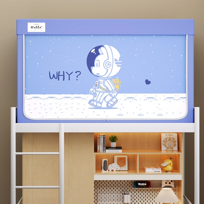 91家纺网 家纺一手货源 找家纺 （总）青竹苑 2025新款织标印花纯色强遮光坐床学生蚊帐