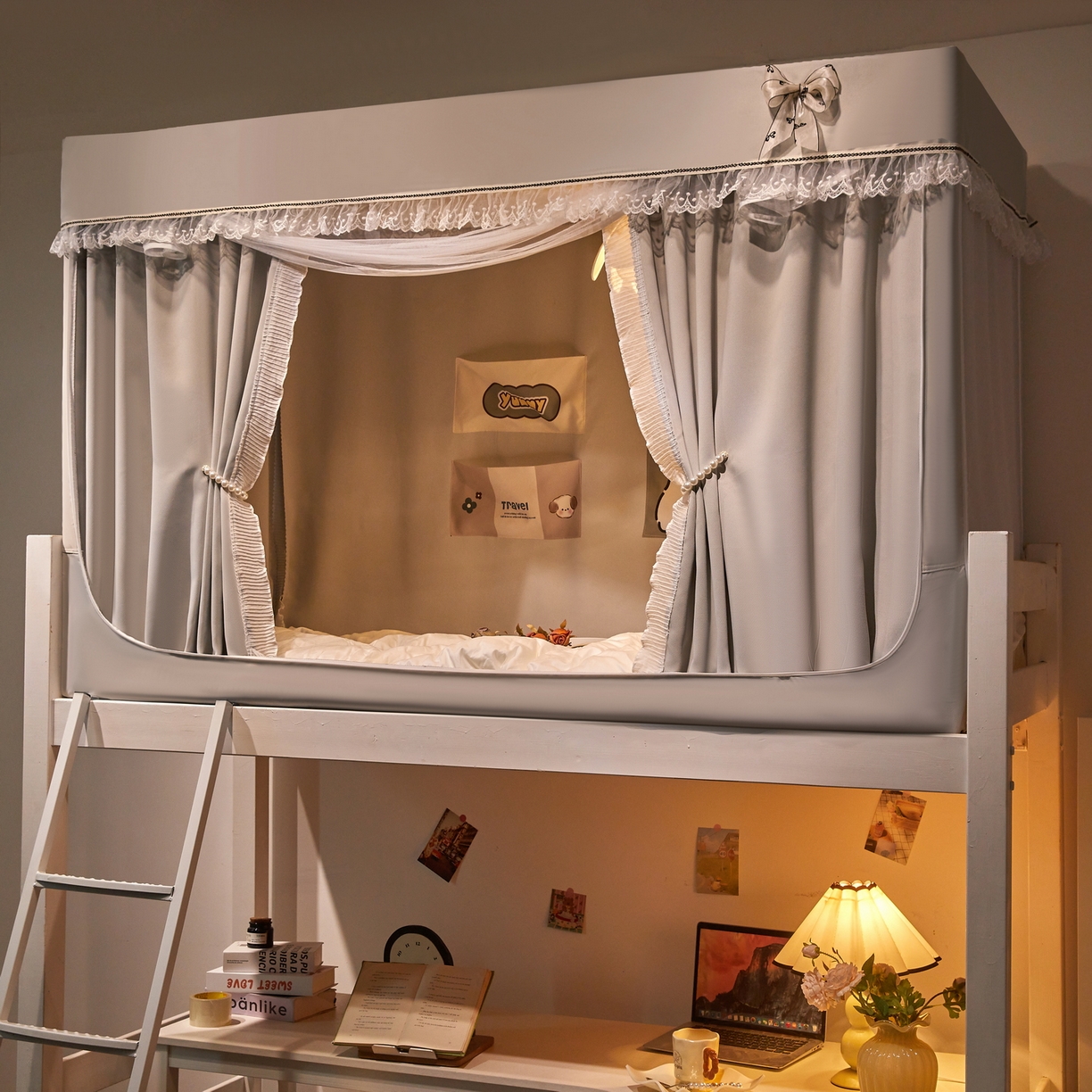 91家纺网 家纺一手货源 找家纺 （总）夏彩 2025新款棉麻雪纺绣花防遮光铁艺烤漆学生蚊帐-88627