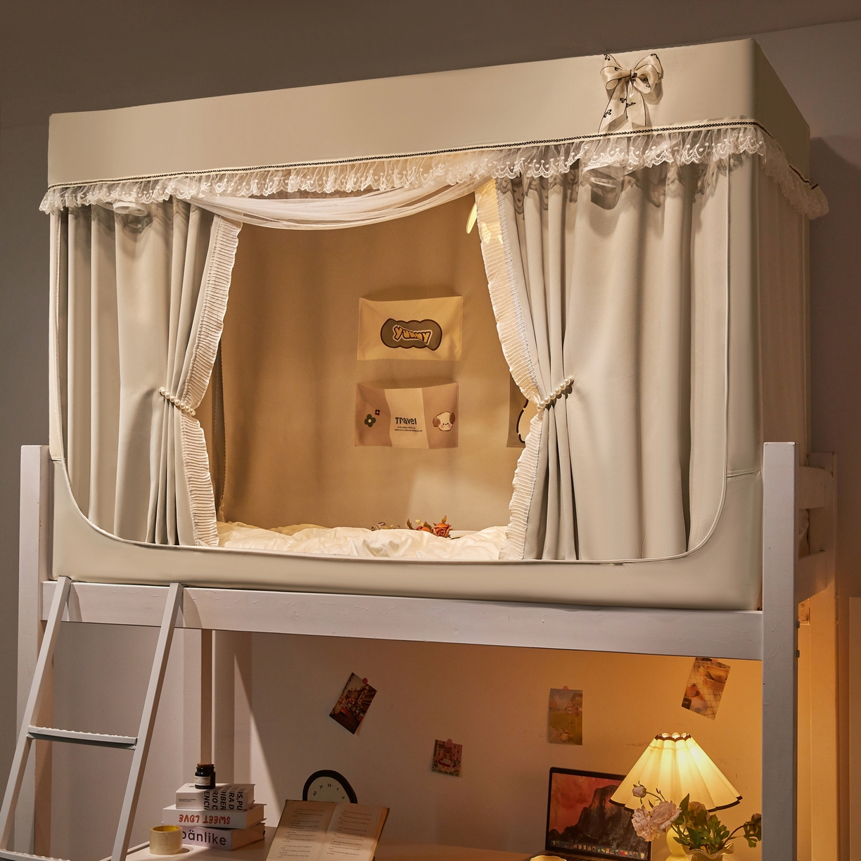 91家纺网 家纺一手货源 找家纺 （总）夏彩 2025新款棉麻雪纺绣花防遮光铁艺烤漆学生蚊帐-88627