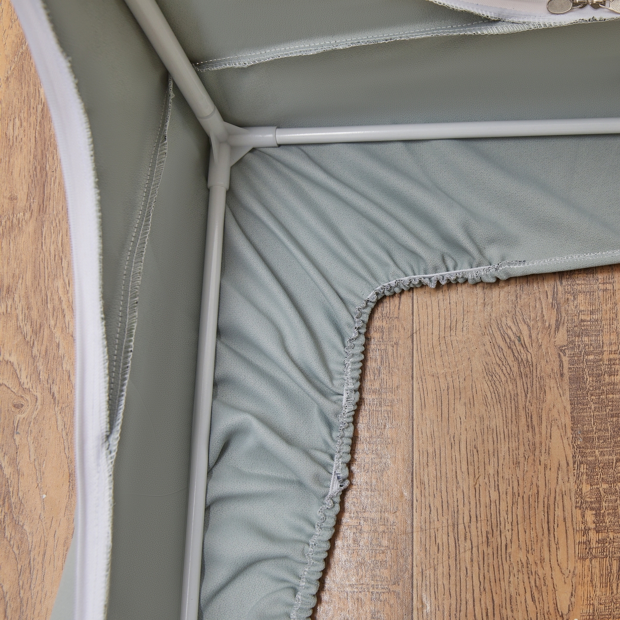 91家纺网 家纺一手货源 找家纺 夏彩 2025新款棉麻雪纺绣花防遮光铁艺烤漆学生蚊帐-88627 88627-蓝绿