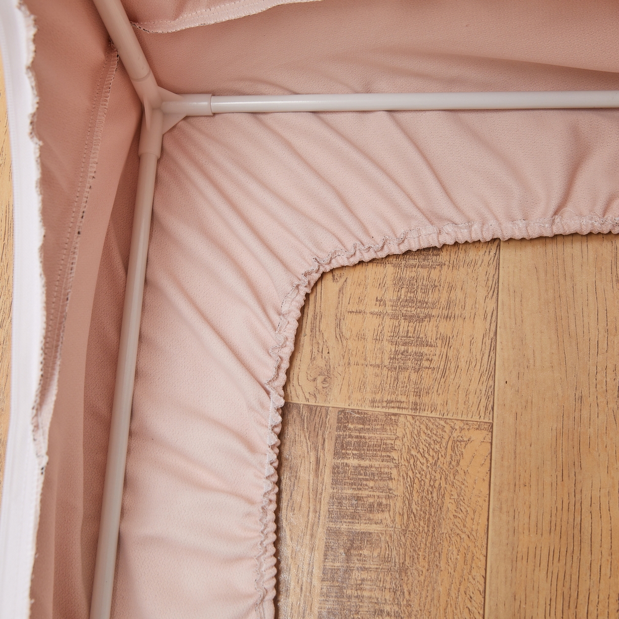 91家纺网 家纺一手货源 找家纺 夏彩 2025新款棉麻雪纺绣花防遮光铁艺烤漆学生蚊帐-88627 88627-浅粉玉