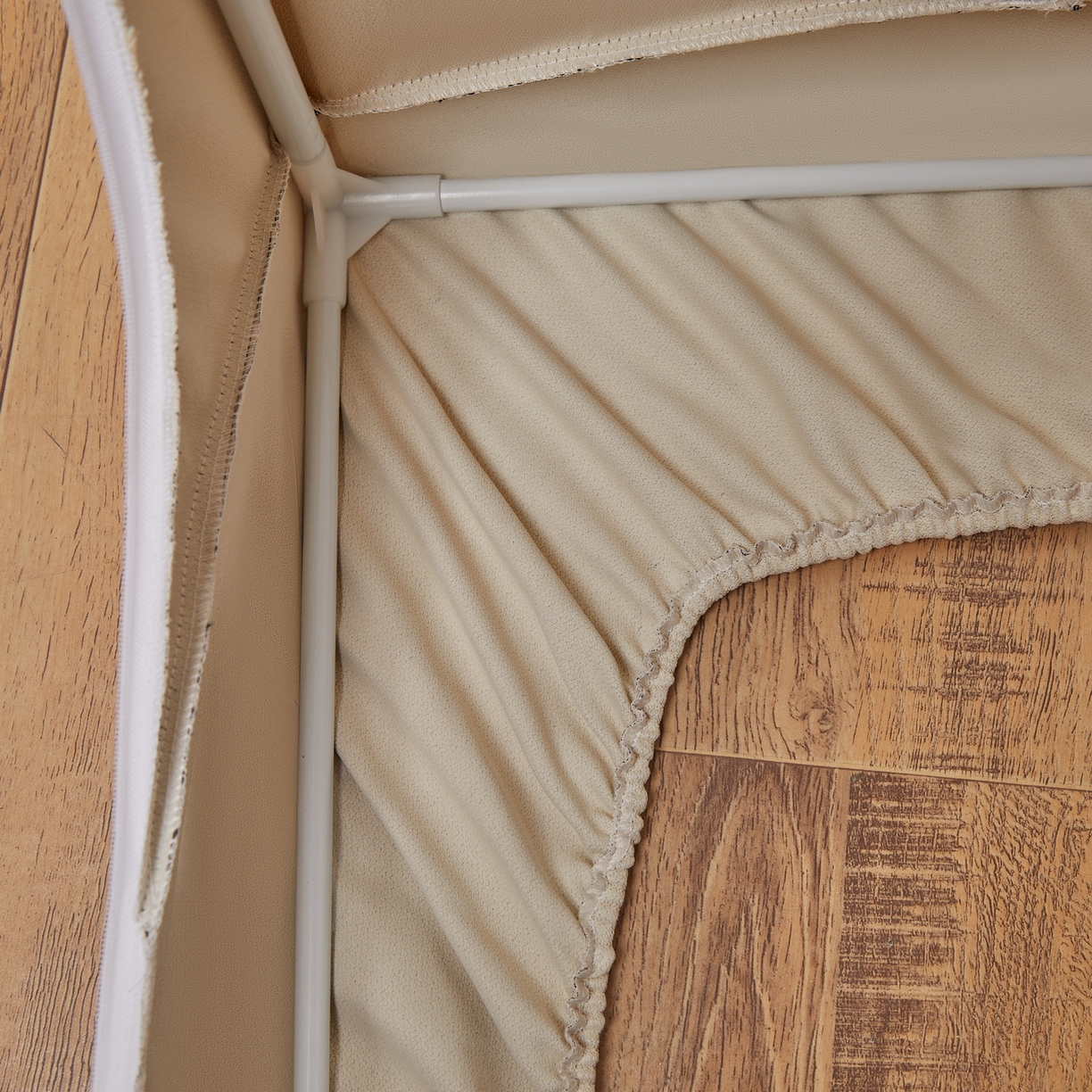 91家纺网 家纺一手货源 找家纺 夏彩 2025新款棉麻雪纺绣花防遮光铁艺烤漆学生蚊帐-88627 88627-香槟