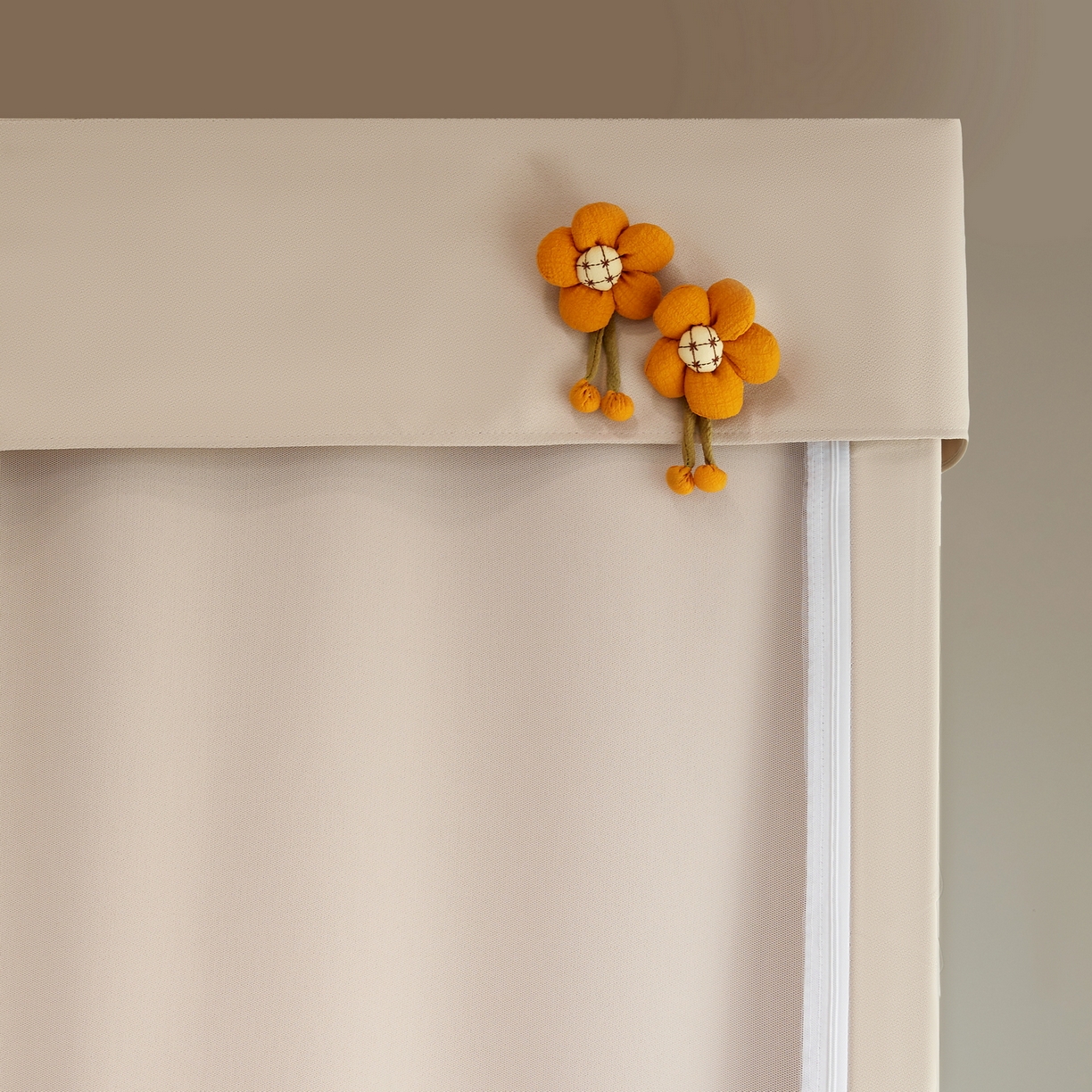 91家纺网 家纺一手货源 找家纺 （总）夏彩 2025新款棉麻强遮光铁艺烤漆学生蚊帐-88628