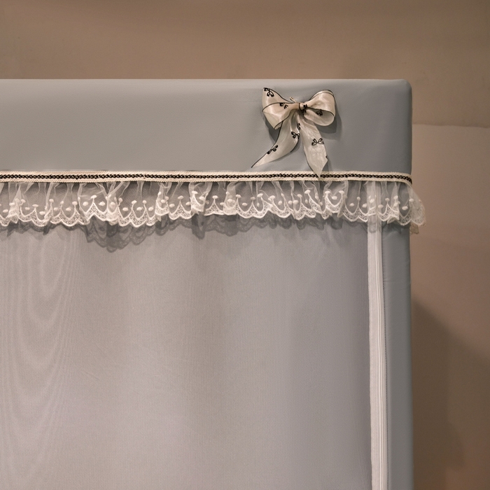 91家纺网 家纺一手货源 找家纺 （总）夏彩 2025新款棉麻雪纺绣花防遮光铁艺烤漆学生蚊帐-88627