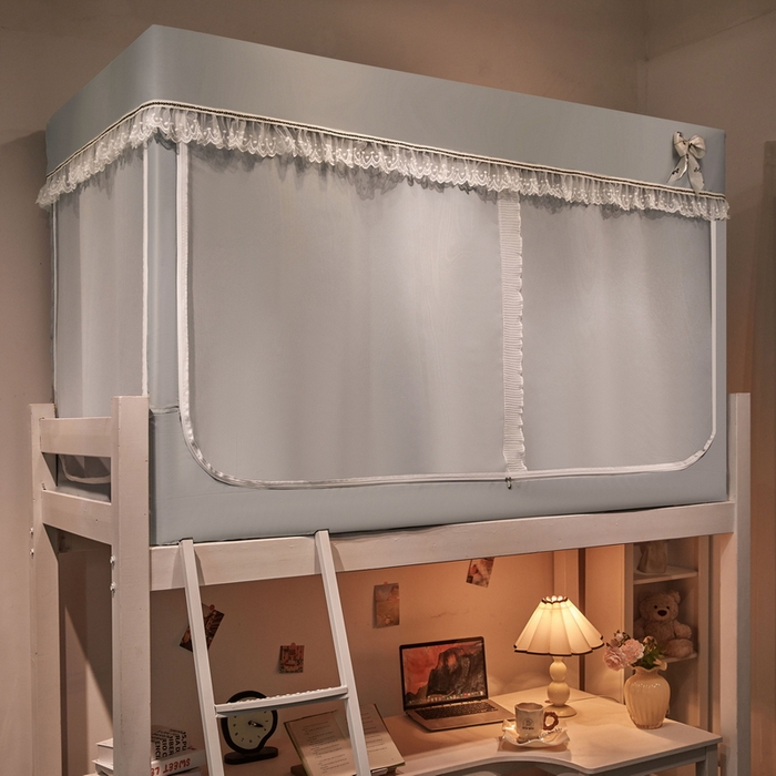 91家纺网 家纺一手货源 找家纺 （总）夏彩 2025新款棉麻雪纺绣花防遮光铁艺烤漆学生蚊帐-88627