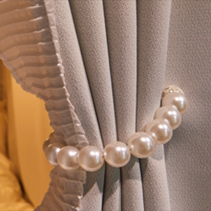 91家纺网 家纺一手货源 找家纺 夏彩 2025新款棉麻强遮光铁艺烤漆学生蚊帐-88628 珍珠扣