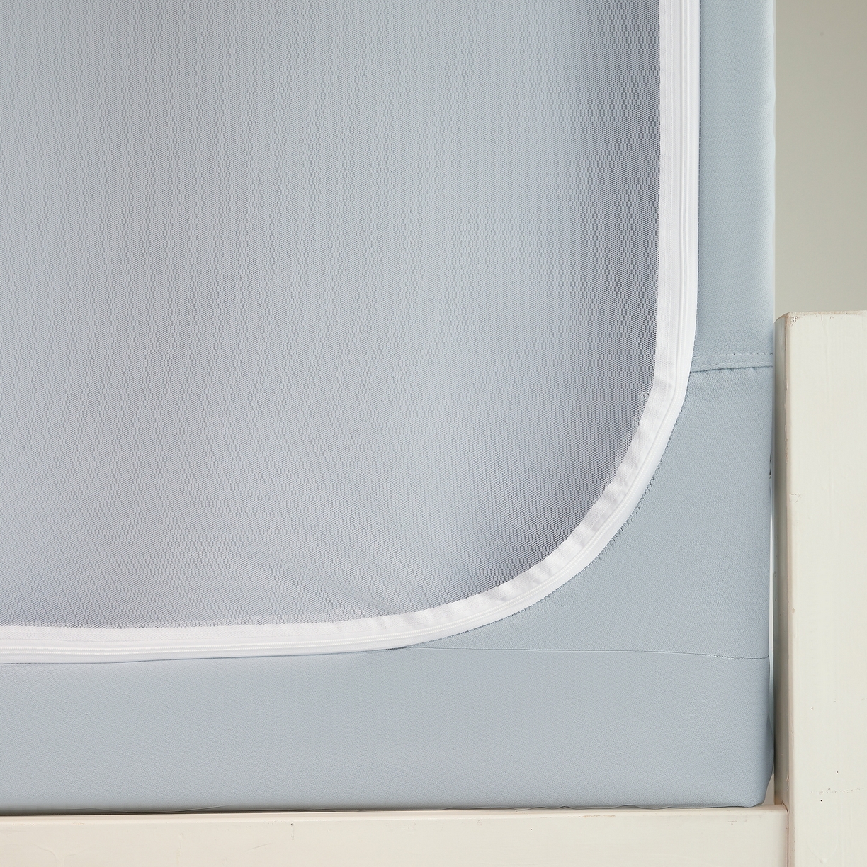 91家纺网 家纺一手货源 找家纺 夏彩 2025新款棉麻强遮光铁艺烤漆学生蚊帐-88628 88628-云水蓝