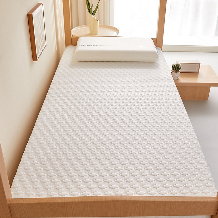 91家纺网 家纺一手货源 找家纺 梦享生活家居 2025新款A类针织高回弹40d记忆棉床垫-学生款 白-6cm