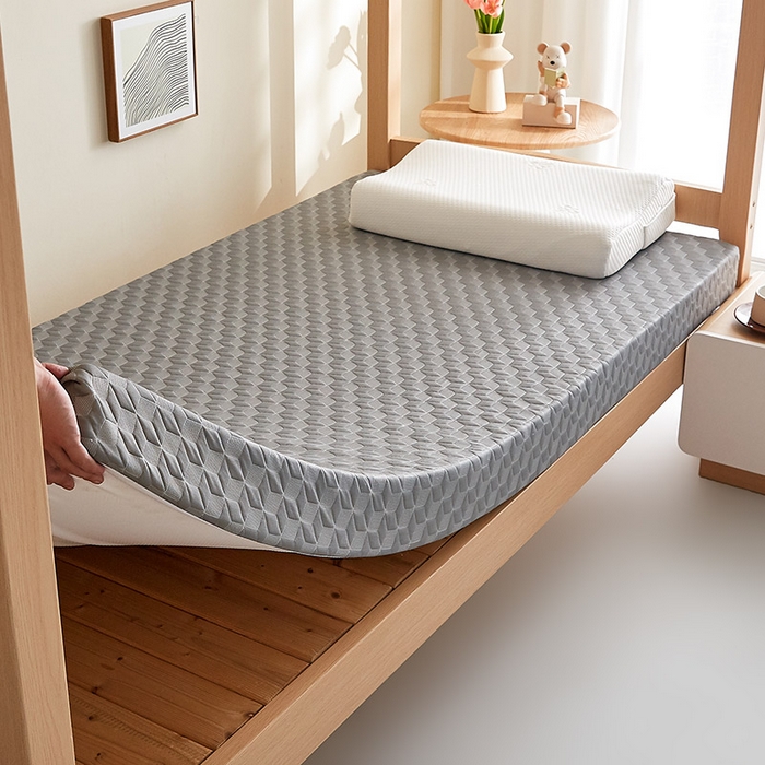 91家纺网 家纺一手货源 找家纺 梦享生活家居 2025新款A类针织高回弹40d记忆棉床垫-学生款 灰-4cm