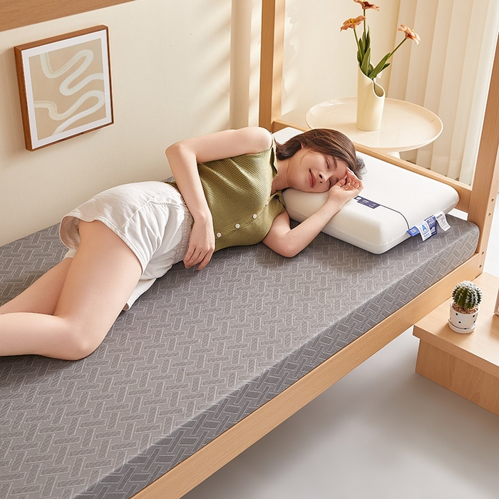 91家纺网 家纺一手货源 找家纺 梦享生活家居 2025新款A类针织高回弹40d记忆棉床垫-学生款 灰-4cm