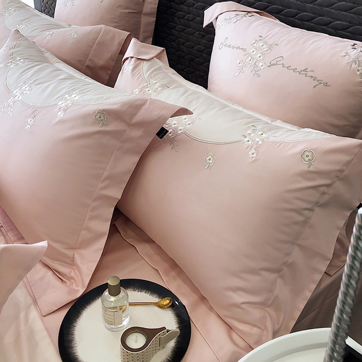 91家纺网 家纺一手货源 找家纺 （总）佳汐蓝家纺 2025新款A类100支长绒棉纯棉四件套-花城秘境