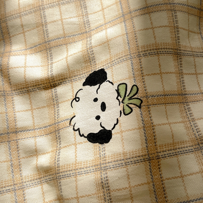 91家纺网 家纺一手货源 找家纺 瑞莱 2025新款开学季全棉纯棉萌趣印花四件套 曲奇小狗