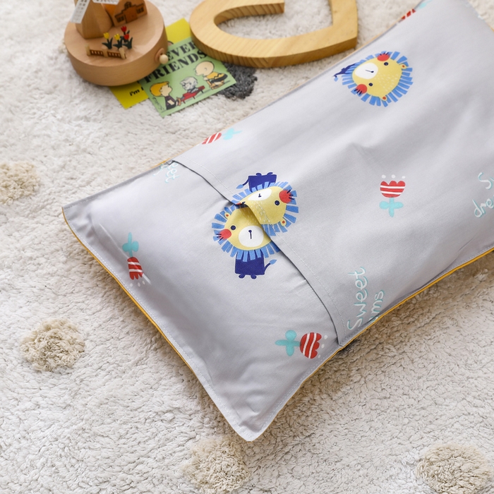 91家纺网 家纺一手货源 找家纺 2025新品全棉大版幼儿园三件套儿童被褥六件套宝宝午睡入园婴儿床床上用品 甜心狮子