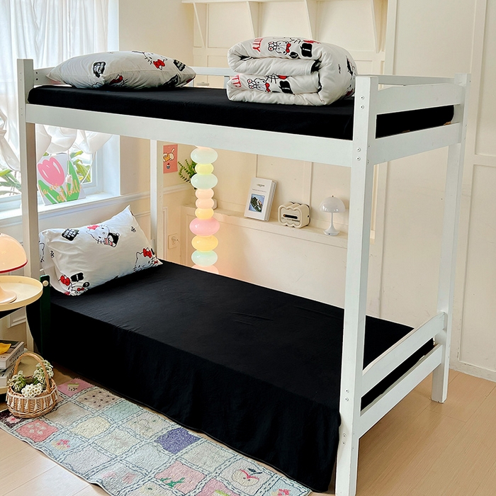 91家纺网 家纺一手货源 找家纺 海岛哥哥 2025新款A类云朵水洗棉三丽鸥正版授权四件套-学生床 三丽鸥-KT与小熊