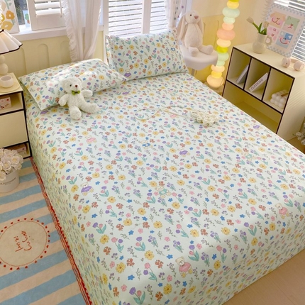 91家纺网 家纺一手货源 找家纺 （总）女子家纺 2025新款三枚缎老粗布床单三件套