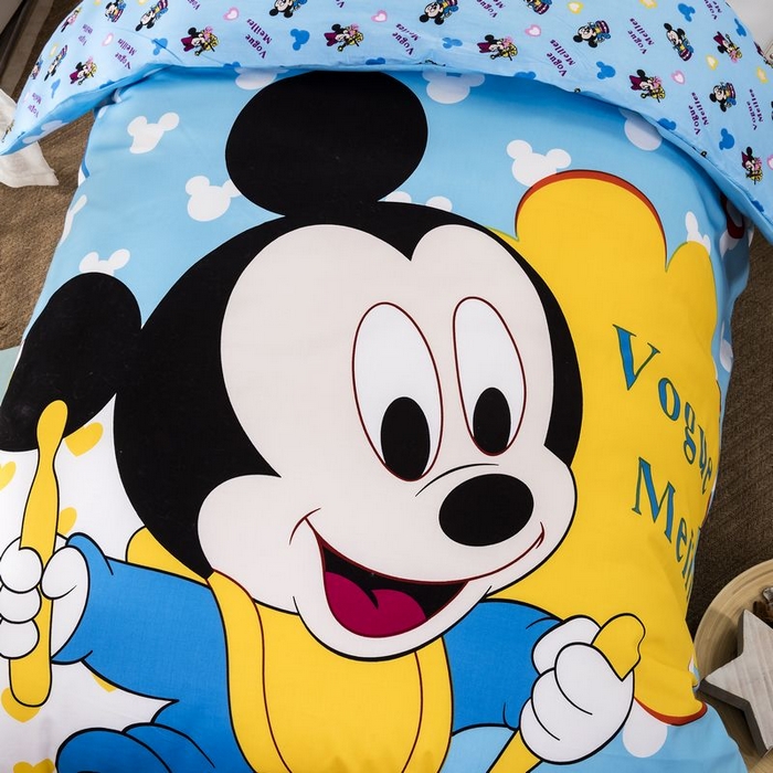 91家纺网 家纺一手货源 找家纺 2025新品全棉大版幼儿园三件套儿童被褥六件套宝宝午睡入园婴儿床床上用品 天才米奇