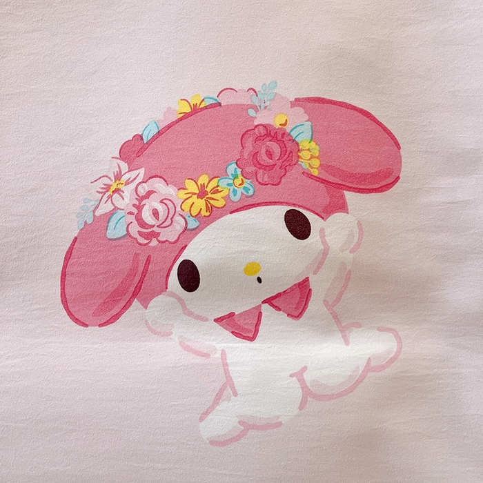 91家纺网 家纺一手货源 找家纺 海岛哥哥 2025新款A类云朵水洗棉三丽鸥正版授权四件套-学生床 三丽鸥-粉粉美乐蒂