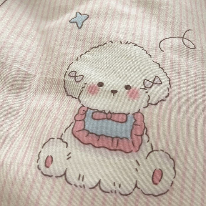 91家纺网 家纺一手货源 找家纺 瑞莱 2025新款开学季全棉纯棉萌趣印花四件套 甜品小狗