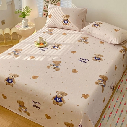 91家纺网 家纺一手货源 找家纺 （总）女子家纺 2025新款三枚缎老粗布床单三件套