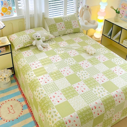 91家纺网 家纺一手货源 找家纺 （总）女子家纺 2025新款三枚缎老粗布床单三件套