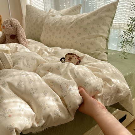 91家纺网 家纺一手货源 找家纺 （总）瑞莱 2025新款开学季全棉纯棉萌趣印花四件套