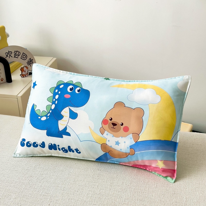 91家纺网 家纺一手货源 找家纺  2025新品全棉大版幼儿园三件套儿童被褥六件套宝宝午睡入园婴儿床床上用品 恐龙与熊