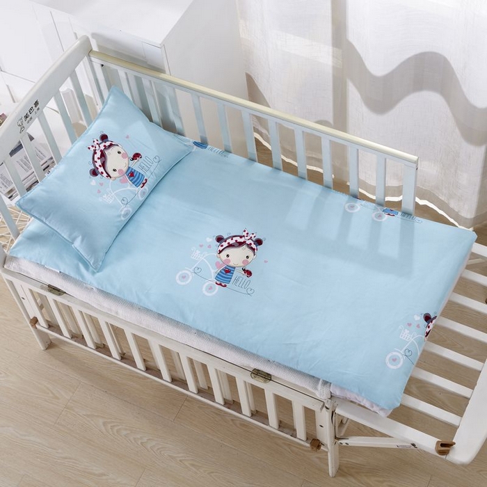 91家纺网 家纺一手货源 找家纺 2025新品全棉大版幼儿园三件套儿童被褥六件套宝宝午睡入园婴儿床床上用品 糖果女孩